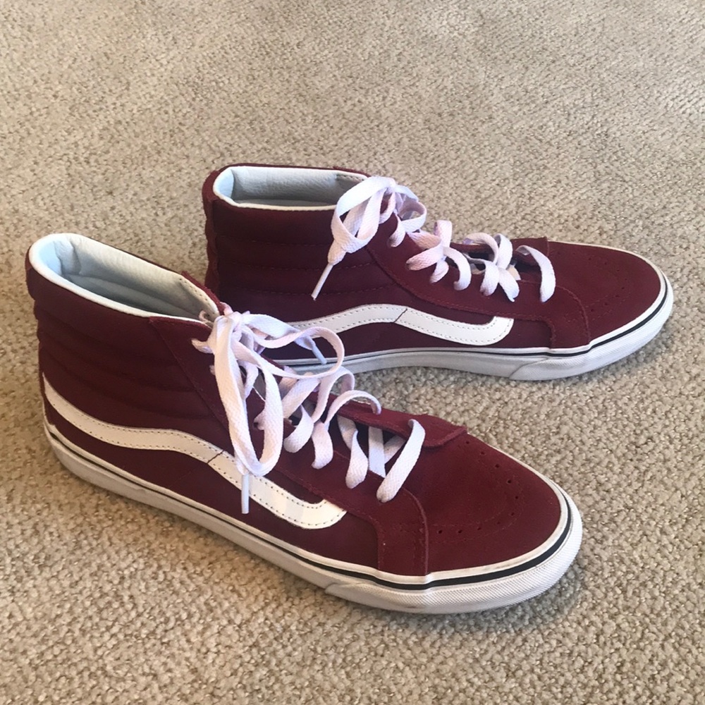 Maroon High Top Vans